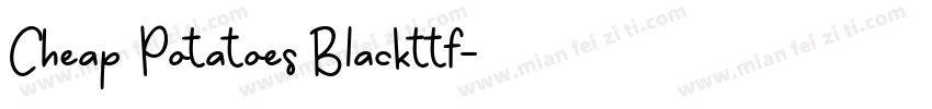 Cheap Potatoes Blackttf字体转换
